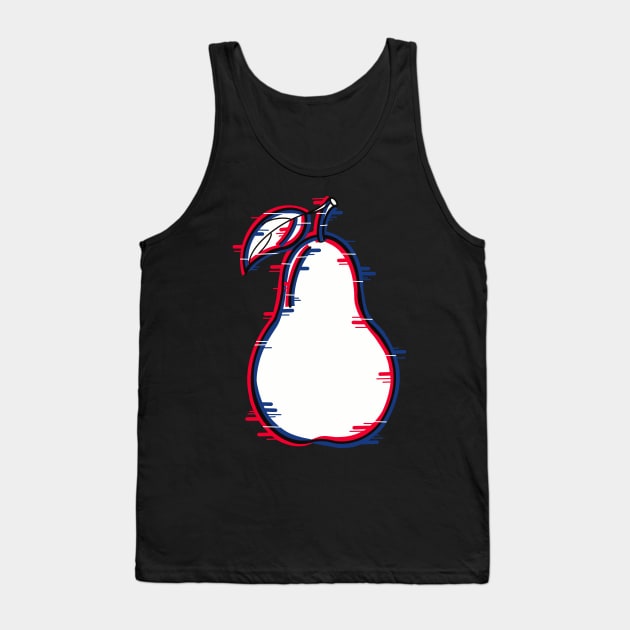 A pear fruit with a glitch effect Tank Top by Fruit Tee